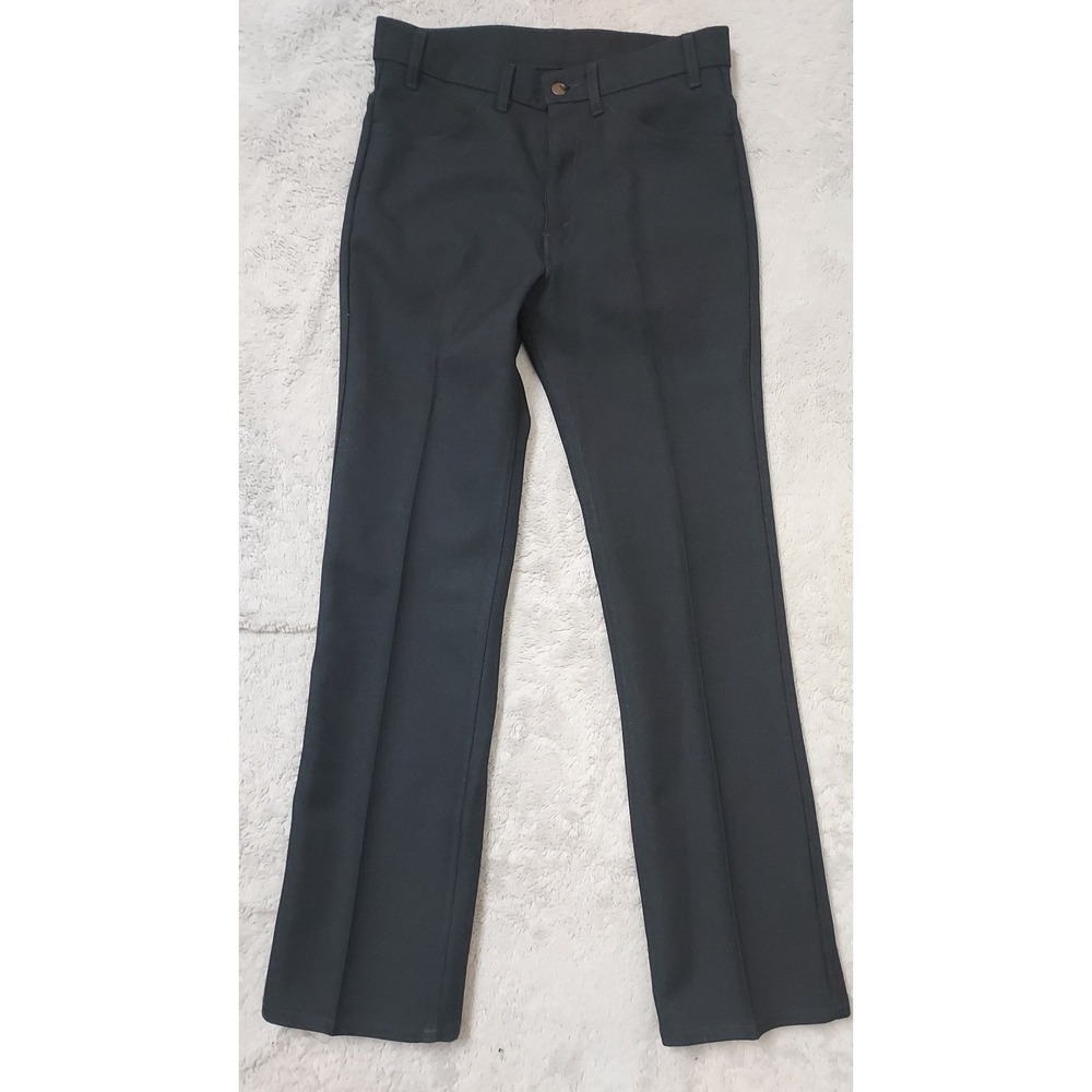 Vintage Levis Pants Mens 32x32 Sta Prest Gold Tab Twill Black Polyester Straight
